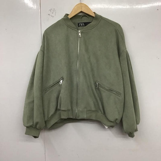 ザラ ZARA ジャケット、上着 ジャンパー、ブルゾン M 無地 薄緑 / ライトグリーン /  レディース USED 古着 中古 10124780