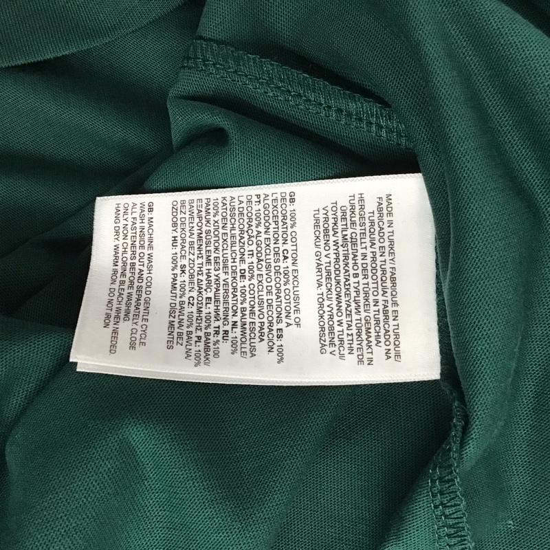 ザノースフェイス THE NORTH FACE Tシャツ 半袖 NF0A87NPA1B L ロゴ、文字 X プリント 緑 / グリーン / X 紺 / ネイビー /  メンズ USED 古着 中古 10132527