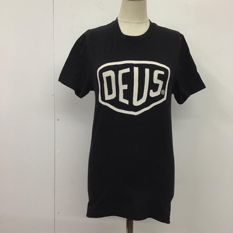 デウスエクスマキナ DEUS EX MACHINA Tシャツ 半袖 シールドロゴ XS ロゴ、文字 黒 / ブラック /  レディース USED 古着 中古 10109695