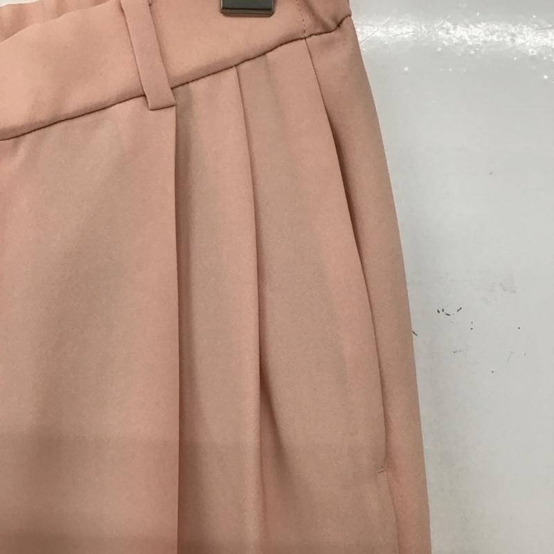 ユナイテッドアローズ UNITED ARROWS パンツ スラックス 1514-199-5332 ポリエステル 2タック ワイドパンツ 38 無地 桃 / ピンク /  レディース USED 古着 中古 10147041
