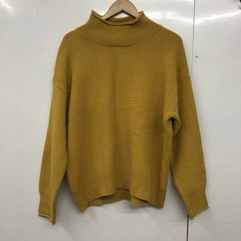 スタディオクリップ studio CLIP ニット、セーター 長袖 L 無地 マスタード / マスタード /  レディース USED 古着 中古 10142291