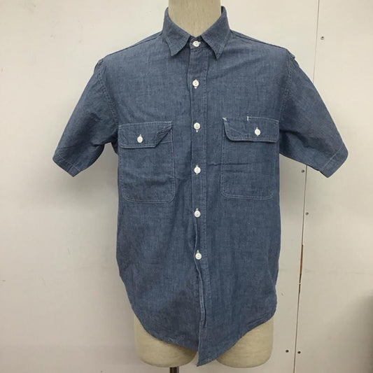 シュガーケーン SUGAR CANE シャツ、ブラウス 半袖 半袖シャツ カラーシャツ 半袖カットソー デニムシャツ S 無地 インディゴ / インディゴ /  メンズ USED 古着 中古 10110436
