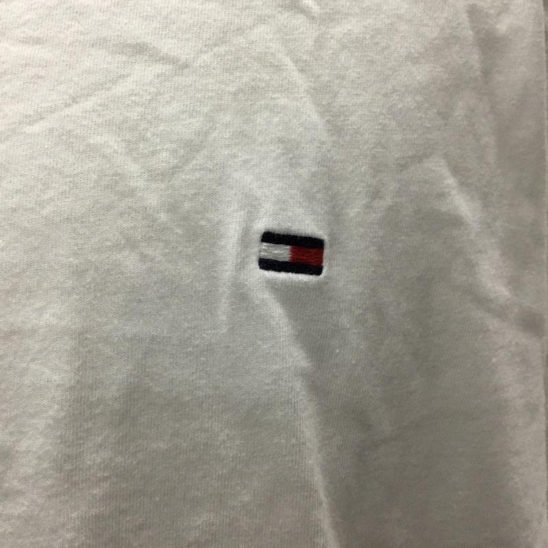 トミーヒルフィガー TOMMY HILFIGER Tシャツ 半袖 Vネック XXL ワンポイント 白 / ホワイト /  メンズ USED 古着 中古 10117175