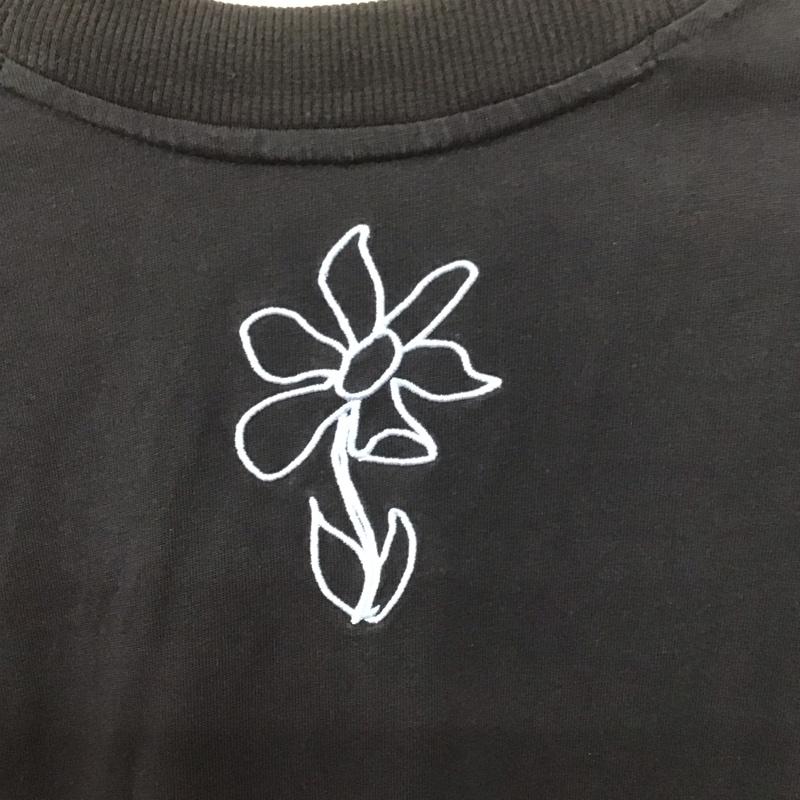 アディダス adidas Tシャツ 半袖 半袖カットソー プリントTシャツ クルーネックカットソー ロゴ、文字 黒 / ブラック /  メンズ USED 古着 中古 10140133