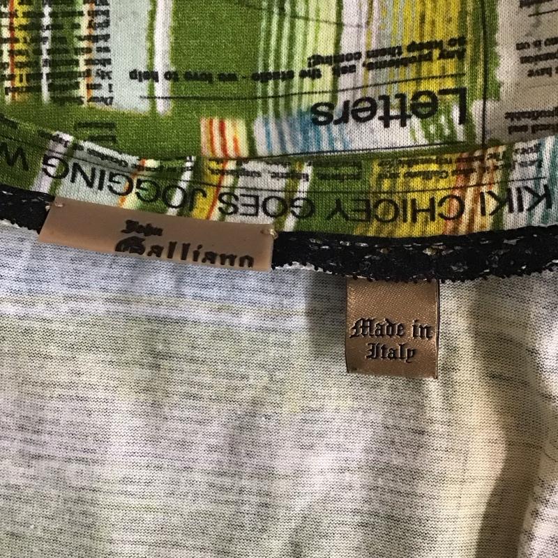 ジョンガリアーノ JOHN GALLIANO Tシャツ 半袖 半袖カットソー プリントTシャツ Vネックカットソー L プリント マルチカラー / マルチカラー /  メンズ USED 古着 中古 10127757
