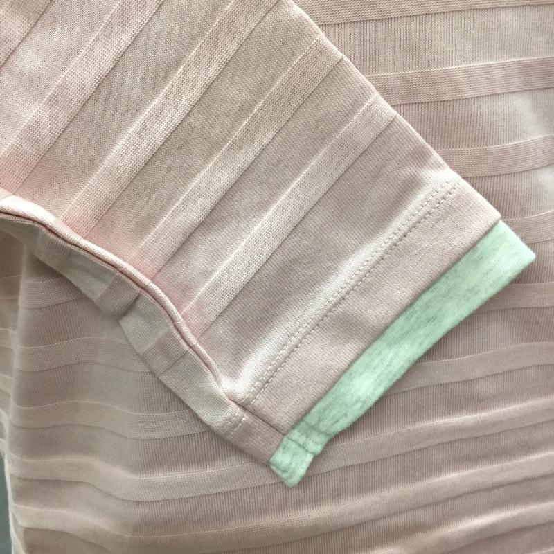 バーバリーブラックレーベル BURBERRY BLACK LABEL カットソー 長袖 長袖カットソー クルーネックカットソー ロングスリーブカットソー ボーダーTシャツ 2 ボーダー柄 桃 / ピンク /  メンズ USED 古着 中古 10118649