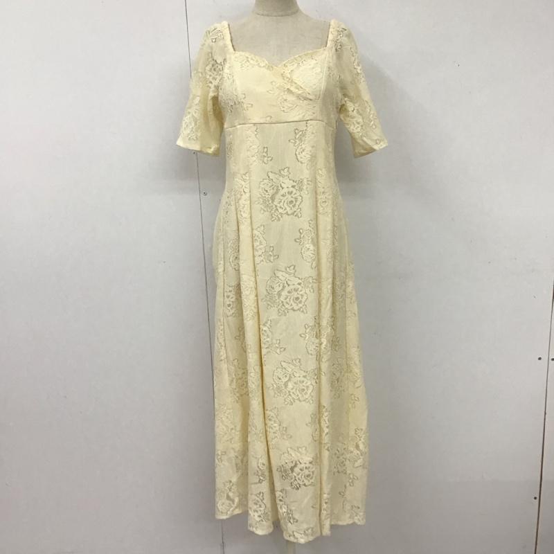 アルシーヴ archives ワンピース ロングスカート AR223010-21 レース スクエアネック 半袖 M レース柄 アイボリー / アイボリー /  レディース USED 古着 中古 10111549
