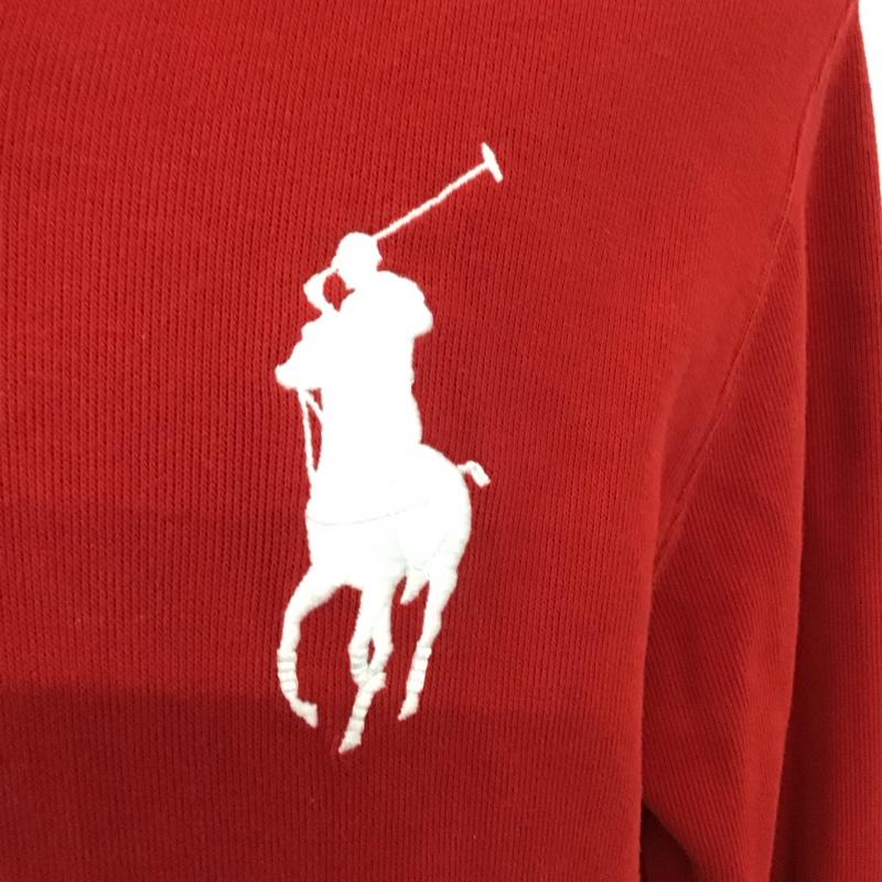 ポロラルフローレン POLO RALPH LAUREN トレーナー 長袖 ハーフジップ M 刺繍 赤 / レッド /  メンズ USED 古着 中古 10123480