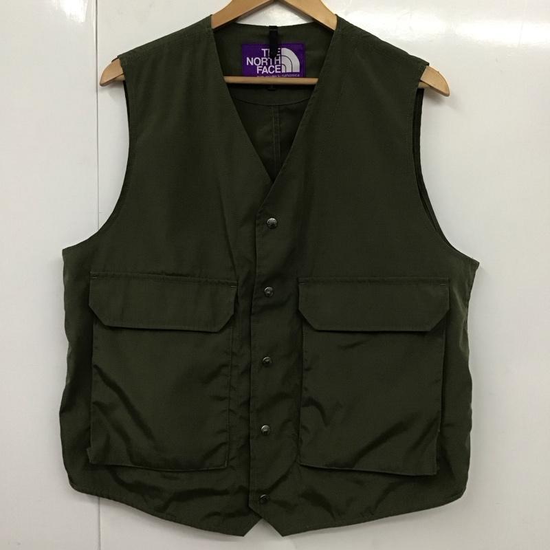 ザ ノースフェイス パープルレーベル THE NORTH FACE PURPLE LABEL ベスト ベスト np2307n PolyesterWoolRipstopTrailVest ノースリーブベスト S ロゴ、文字 カーキ / カーキ /  メンズ USED 古着 中古 10131311