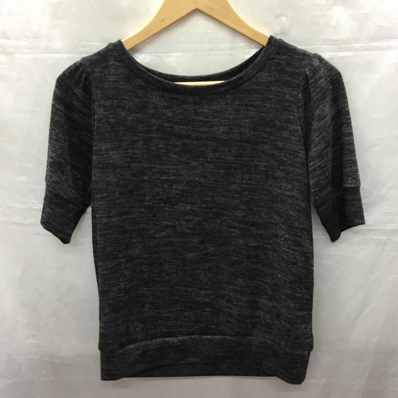 ザラ ZARA カットソー 半袖 S 無地 チャコールグレー / チャコールグレー /  レディース USED 古着 中古 10121997