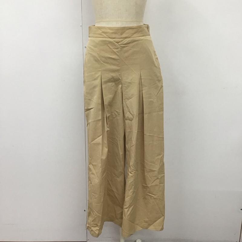 ザラ ZARA パンツ スラックス ワイドパンツ XS 無地 ベージュ / ベージュ /  レディース USED 古着 中古 10112619