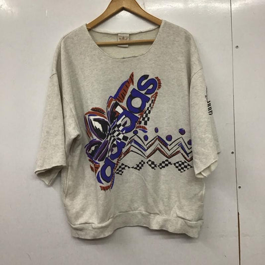 アディダス adidas トレーナー 半袖 半袖スウェットカットソー クルーネックカットソー プリントカットソー 古着 プリント 灰 / グレー /  メンズ USED 古着 中古 10138768