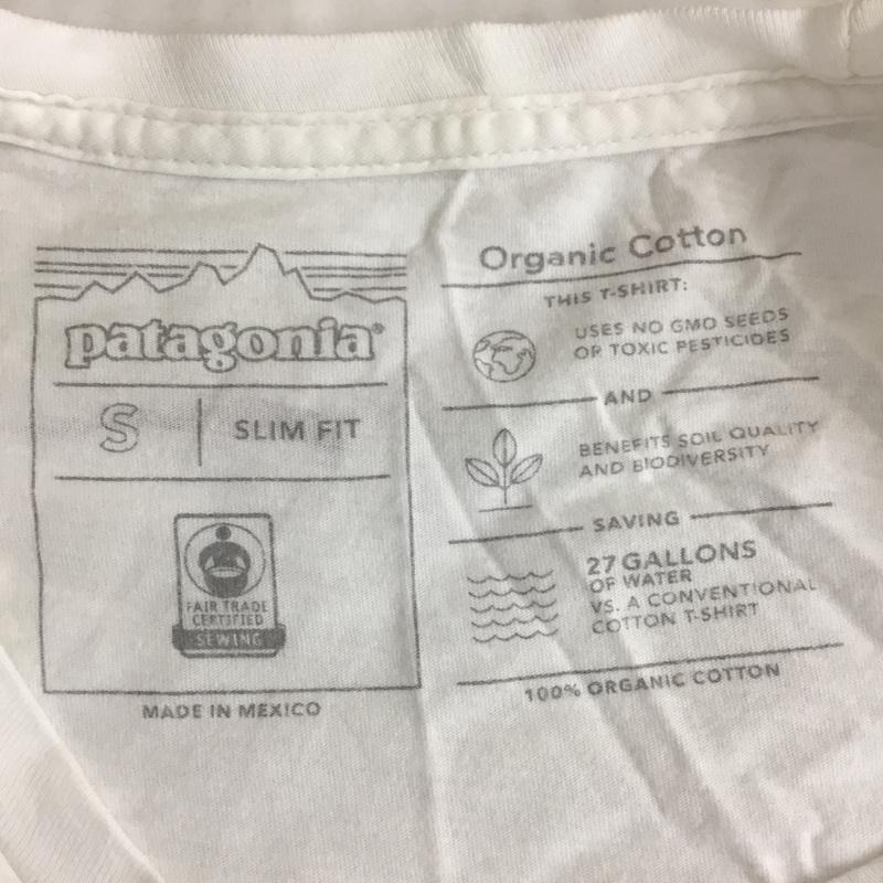 パタゴニア patagonia Tシャツ 半袖 39196sp18 半袖カットソー プリントTシャツ クルーネックカットソー S プリント 白 / ホワイト /  メンズ USED 古着 中古 10120844