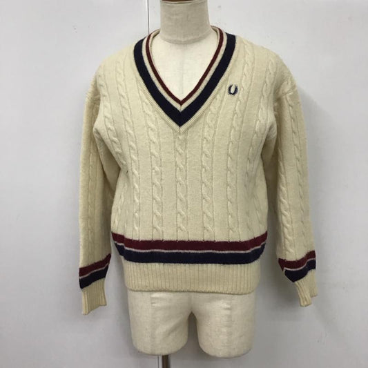 フレッドペリー FRED PERRY ニット、セーター 長袖 長袖ニットカットソー ニット セーター Vネックニット L ロゴ、文字 マルチカラー / マルチカラー /  メンズ USED 古着 中古 10117258