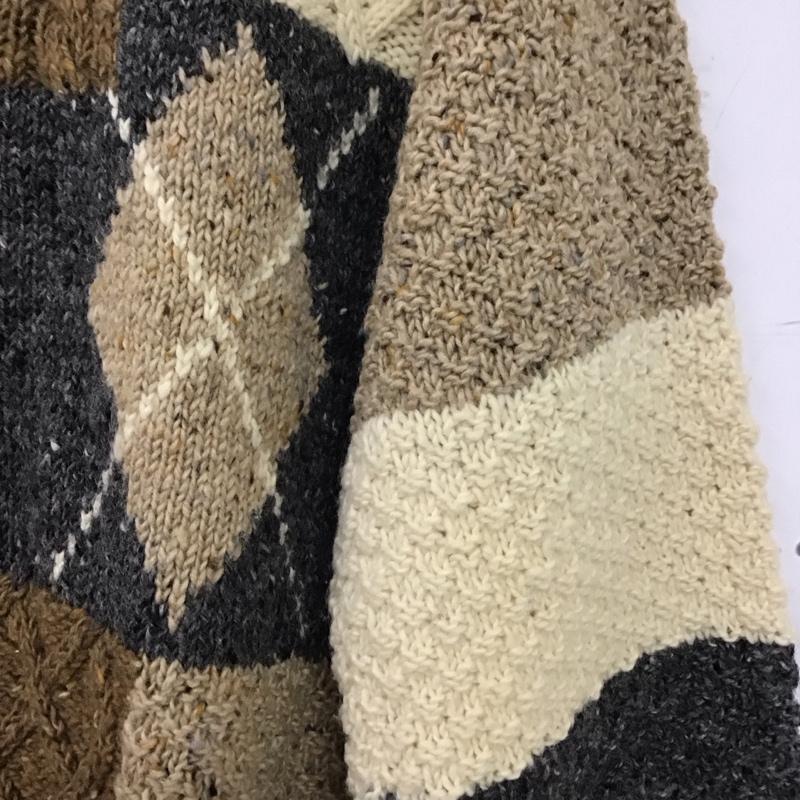 ポールスチュアート PAUL STUART ニット、セーター 長袖 長袖ニットカットソー クルーネック セーター M 総柄 マルチカラー / マルチカラー /  メンズ USED 古着 中古 10145028