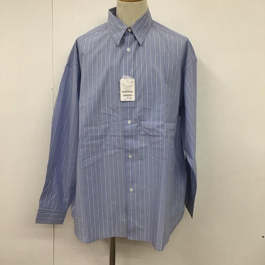 フリークスストア FREAK S STORE シャツ、ブラウス 長袖 23AW-101SH レギュラーカラーシャツ タグ付き L ストライプ 水色 / ライトブルー / X 白 / ホワイト /  メンズ USED 古着 中古 10107057