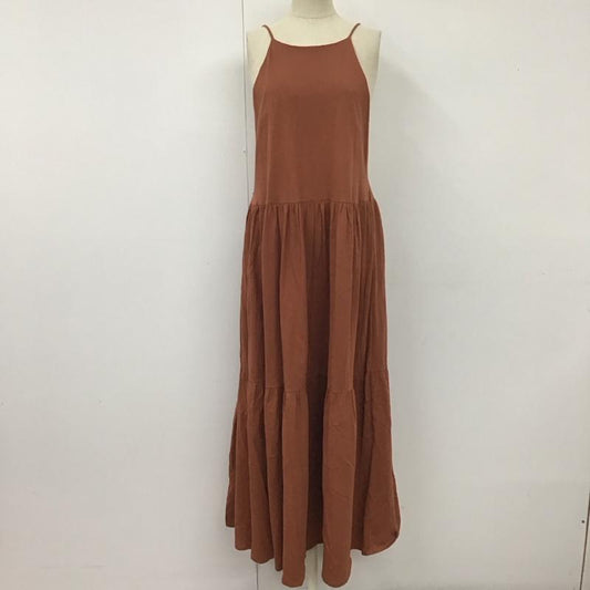 ザラ ZARA ワンピース ロングスカート ロングワンピース ノースリーブロングワンピース フレアスカート S 無地 茶 / ブラウン /  レディース USED 古着 中古 10112119