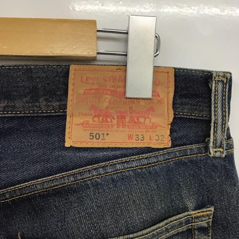 リーバイストラウスアンドコー Levi Strauss & co. パンツ デニム、ジーンズ デニムパンツ スリムパンツ カジュアルパンツ 33インチ ロゴ、文字 インディゴ / インディゴ /  メンズ USED 古着 中古 10139782