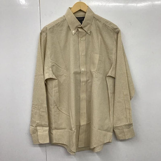 ブルックスブラザーズ BROOKS BROTHERS シャツ、ブラウス 長袖 ボタンダウンシャツ M チェック ベージュ / ベージュ /  メンズ USED 古着 中古 10131429
