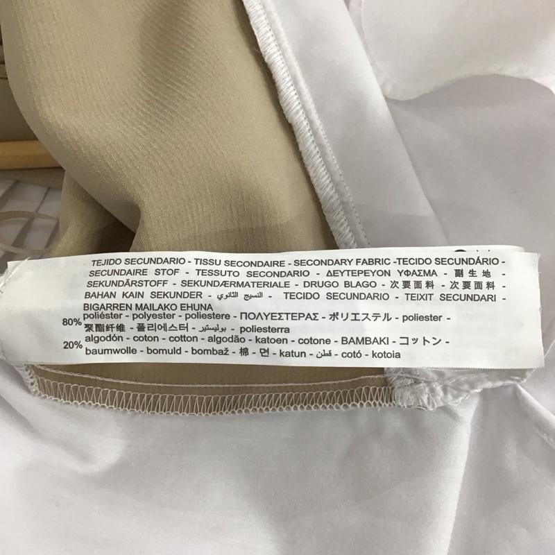 ザラ ZARA カットソー 長袖 タグ付 XL 無地 白 / ホワイト / X ベージュ / ベージュ /  レディース USED 古着 中古 10150062