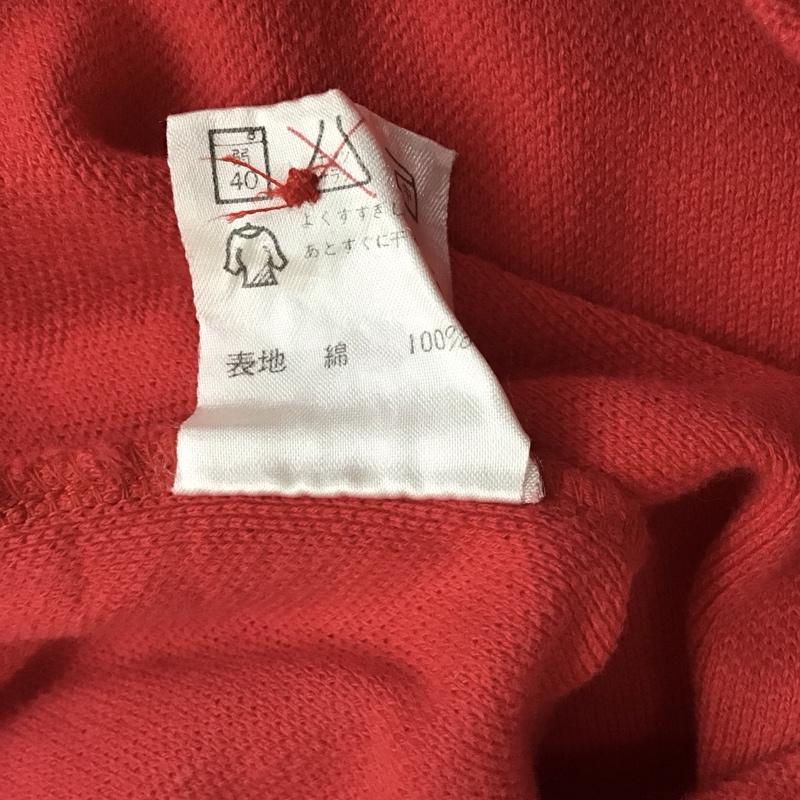 ジェイプレス J.PRESS ポロシャツ 半袖 ノースリーブポロシャツ ノースリーブカットソー L ロゴ、文字 赤 / レッド /  レディース USED 古着 中古 10116301
