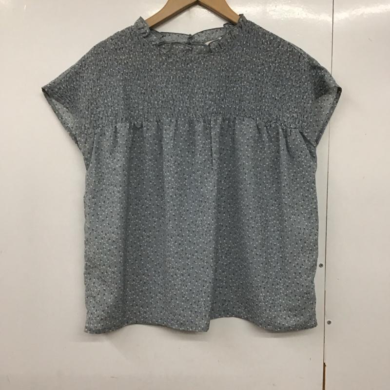 エヘカソポ ehka sopo カットソー 半袖 FREE 総柄 水色 / ライトブルー /  レディース USED 古着 中古 10141560