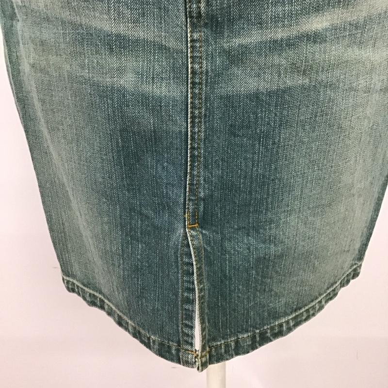 ベイピー BAPY スカート ミニスカート デニムスカート ミニスカート カジュアルスカート プリント インディゴ / インディゴ /  レディース USED 古着 中古 10115187
