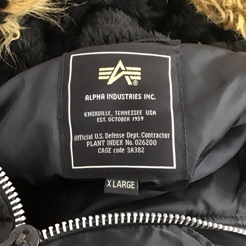 アルファインダストリー Alpha Industries ジャケット、上着 ジャンパー、ブルゾン XL 無地 黒 / ブラック /  メンズ USED 古着 中古 10110425