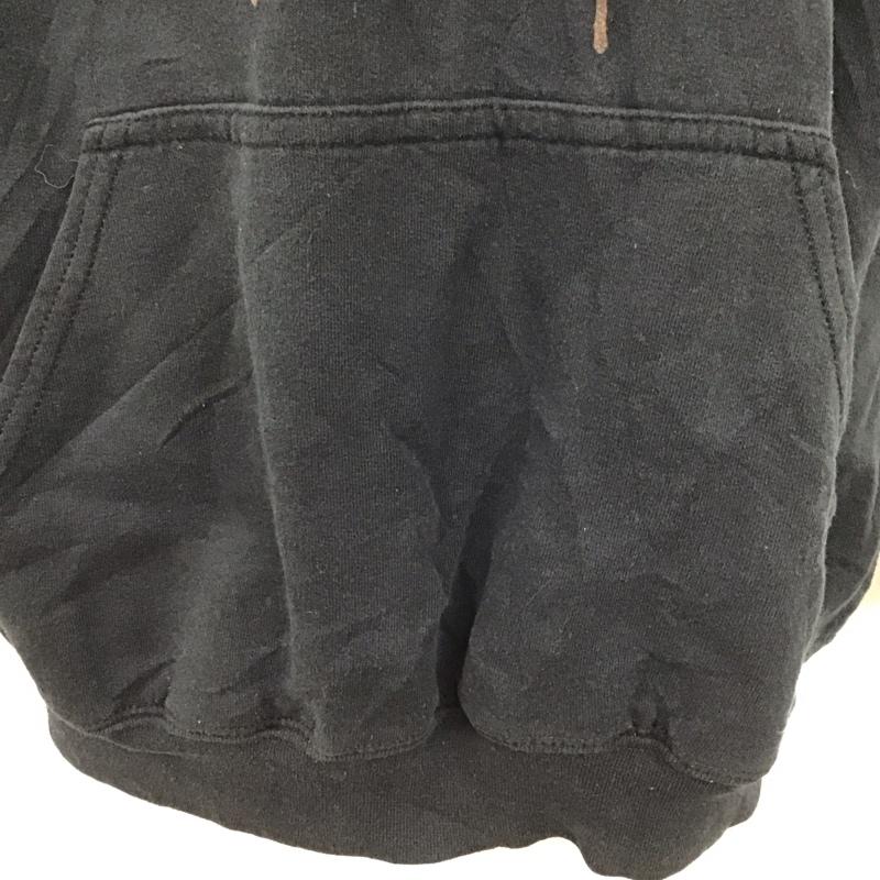 ギルダン GILDAN パーカー 長袖 プルオーバー L プリント 黒 / ブラック /  メンズ USED 古着 中古 10116828