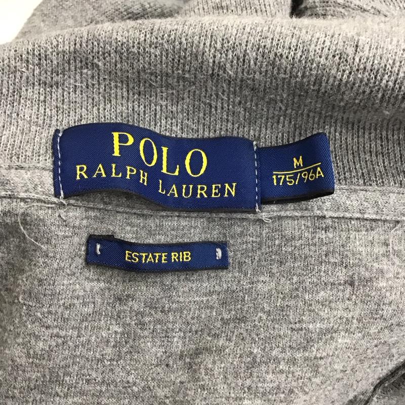 ポロラルフローレン POLO RALPH LAUREN カットソー 長袖 長袖カットソー ジップアップネックカットソー ロングスリーブカットソー M ロゴ、文字 灰 / グレー /  メンズ USED 古着 中古 10123892