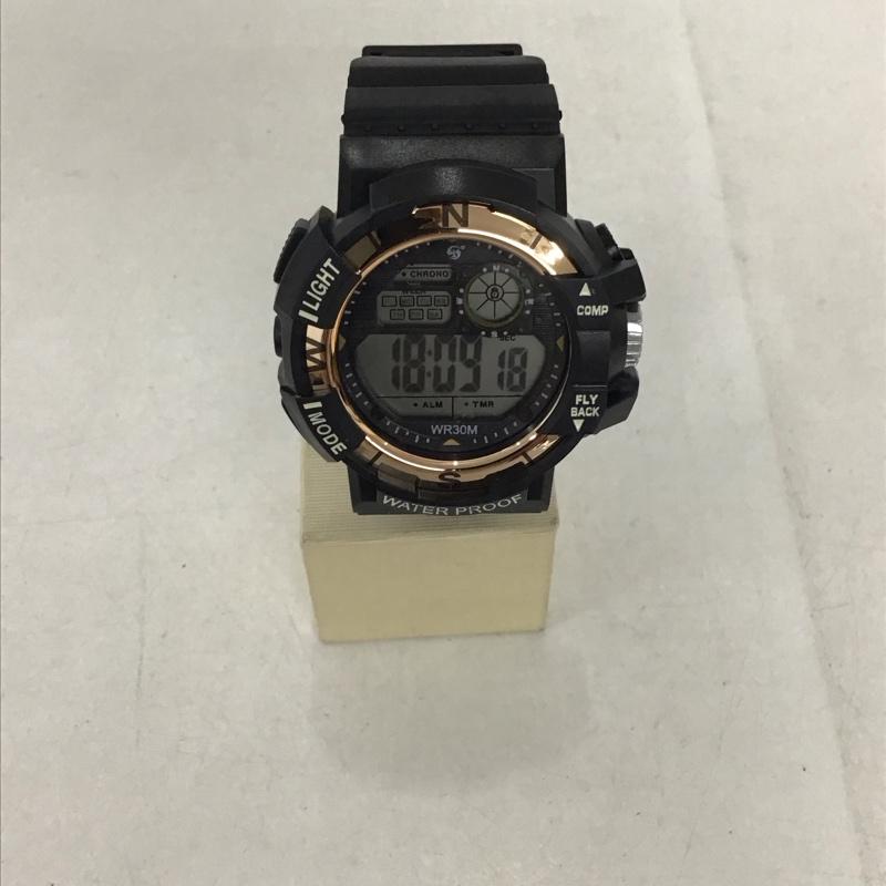古着 USED 腕時計 デジタル ロゴ、文字 黒 / ブラック /  メンズ USED 古着 中古 10134501