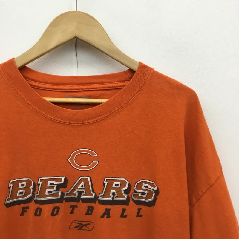 リーボック Reebok Tシャツ 半袖 Chicago Bears FOOT BALL Tシャツ XL ロゴ、文字 橙 / オレンジ / X 黒 / ブラック /  メンズ USED 古着 中古 10130851