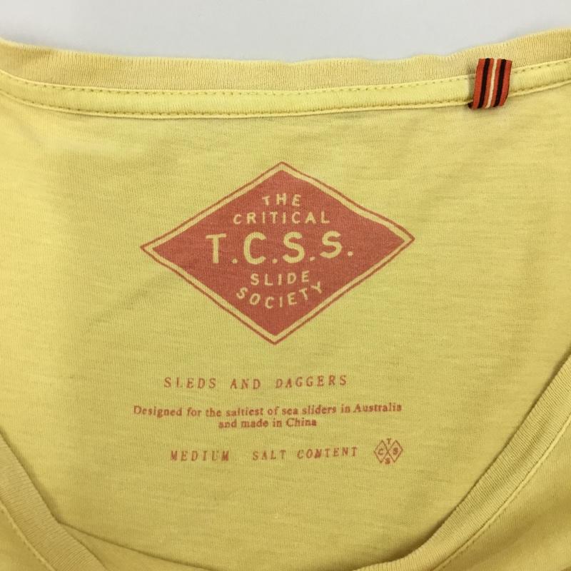 ティーシーエスエス TCSS Tシャツ 半袖 半袖カットソー プリントTシャツ クルーネックカットソー M プリント 黄 / イエロー /  メンズ USED 古着 中古 10114579