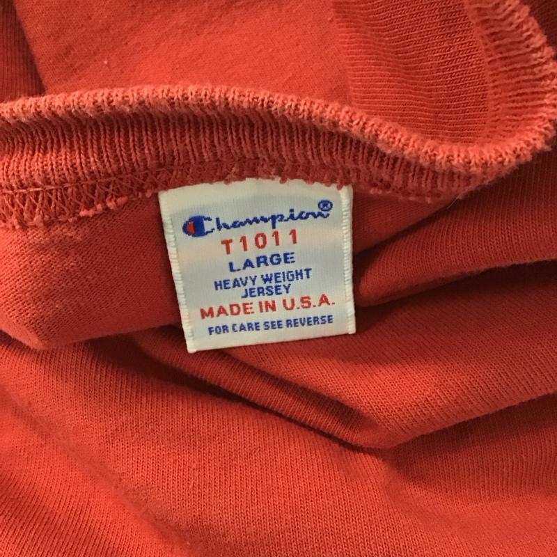 チャンピオン Campion Tシャツ 半袖 L 無地 赤 / レッド /  メンズ USED 古着 中古 10128281