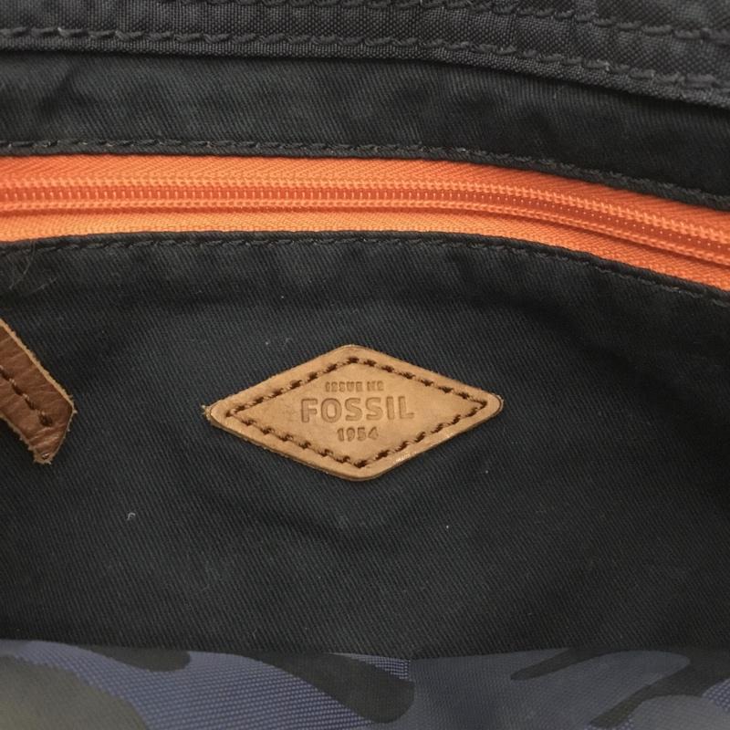 フォッシル FOSSIL ショルダーバッグ ショルダーバッグ ロゴ、文字 紺 / ネイビー / X 茶 / ブラウン /  メンズ USED 古着 中古 10142186
