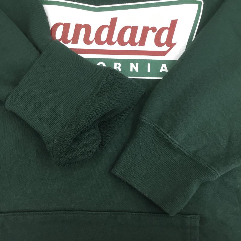スタンダード カリフォルニア STANDARD CALIFORNIA パーカー 長袖 SD US COTTON LOGO HOOD SWEAT XL ロゴ、文字 X プリント 緑 / グリーン /  メンズ USED 古着 中古 10108200