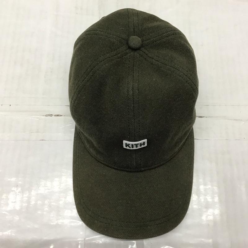 キス KITH 帽子 キャップ ボックスロゴ コットン ロゴ、文字 カーキ / カーキ /  メンズ USED 古着 中古 10121809