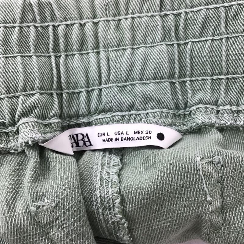 ザラ ZARA パンツ ワークパンツ、ペインターパンツ ワークパンツ ワイドパンツ カジュアルパンツ L 無地 緑 / グリーン /  メンズ USED 古着 中古 10149580