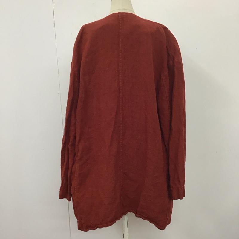 ザラ ZARA ジャケット、上着 ジャケット、ブレザー ノーカラー S 無地 赤 / レッド /  レディース USED 古着 中古 10113495