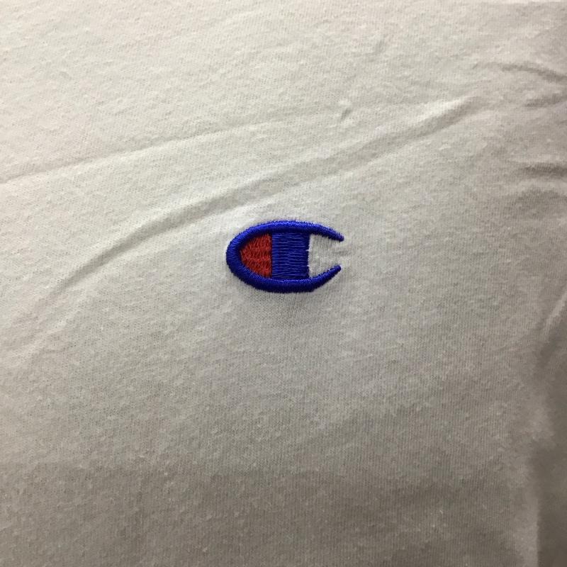 チャンピオン Champion Tシャツ 半袖 C3-H359 ベーシックチャンピオントップス 半袖カットソー クルーネックカットソー S ロゴ、文字 白 / ホワイト /  メンズ USED 古着 中古 10116905