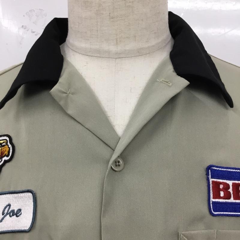 フリークスストア FREAK S STORE シャツ、ブラウス 半袖 半袖シャツ カラーシャツ 半袖カットソー ワッペンシャツ S ロゴ、文字 ベージュ / ベージュ /  メンズ USED 古着 中古 10120831