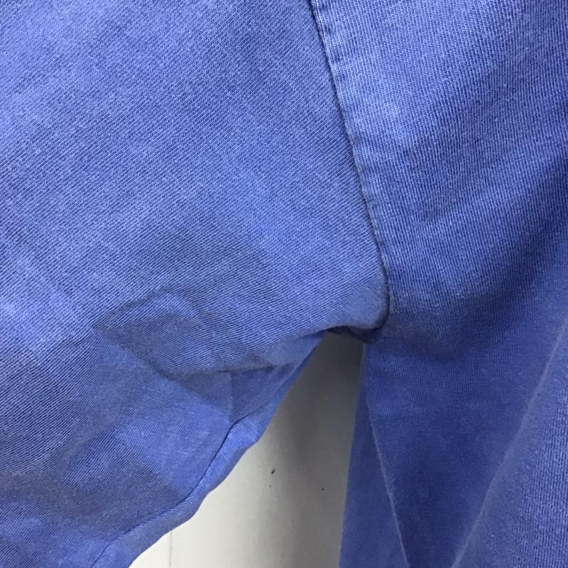 ステューシー STUSSY Tシャツ 長袖 クルーネック 胸ポケット ロンT 後染め XL ロゴ、文字 青 / ブルー /  メンズ USED 古着 中古 10118089