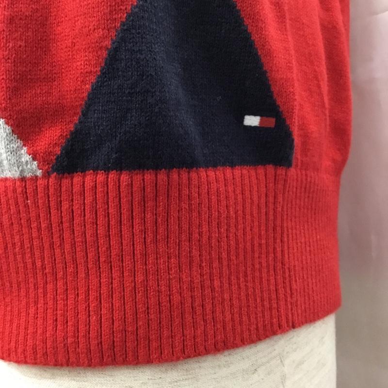 トミーヒルフィガー TOMMY HILFIGER ベスト ベスト 49-2233801 Vネック タグ付き M アーガイル柄 赤 / レッド / X 灰 / グレー / X 白 / ホワイト / X 紺 / ネイビー /  メンズ USED 古着 中古 10112875