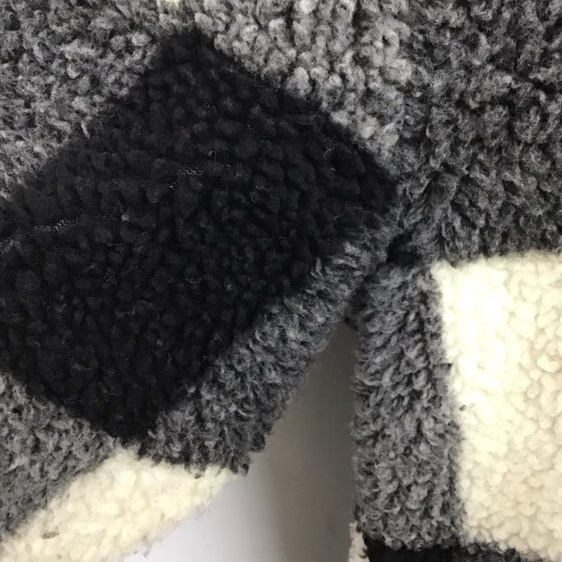 ザラ ZARA ジャケット、上着 ジャンパー、ブルゾン フリースジャケット カラージャケット チェックシャツ 前ボタン L チェック 白 / ホワイト / X 黒 / ブラック /  メンズ USED 古着 中古 10108685