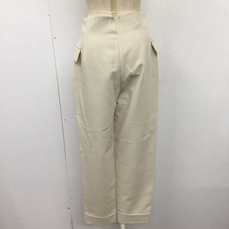 ザラ ZARA パンツ スラックス スラックスパンツ スリムパンツ カジュアルパンツ センタータックパンツ ストレッチパンツ S 無地 オフホワイト / オフホワイト /  レディース USED 古着 中古 10109523