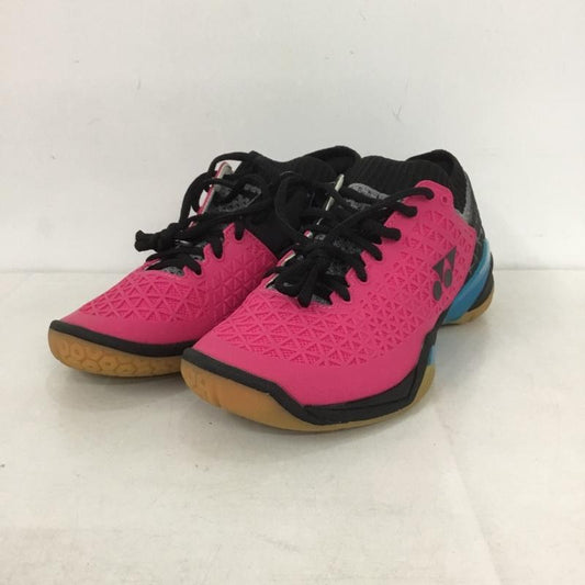 ヨネックス YONEX スニーカー スニーカー バドミントン シューズ パワークッション エクリプションZ 24.5cm 24.5cm ロゴ、文字 黒 / ブラック / X 桃 / ピンク / X 青 / ブルー /  レディース USED 古着 中古 10142461