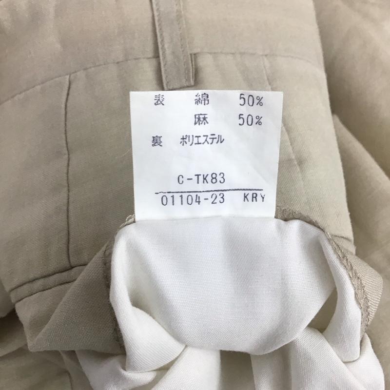 バーバリーズ BURBERRYS パンツ スラックス スラックス ワイドパンツ カジュアルパンツ ストレートパンツ 90s リネン 無地 ベージュ / ベージュ /  メンズ USED 古着 中古 10106558