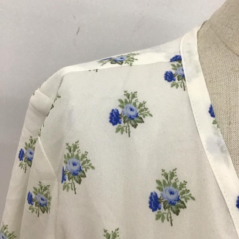 ロペピクニック ROPE  PICNIC ワンピース ロングスカート 9分袖 38 花柄 白 / ホワイト /  レディース USED 古着 中古 10117374
