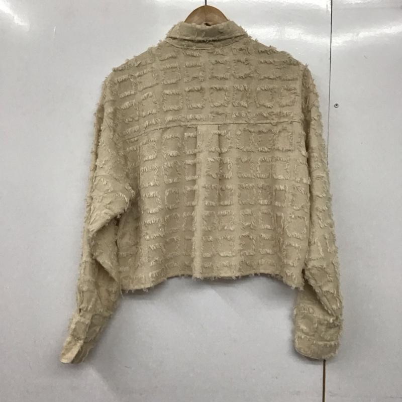 古着 USED シャツ、ブラウス 長袖 AA5744-TP ANDSEARCH M 無地 アイボリー / アイボリー /  レディース USED 古着 中古 10142011
