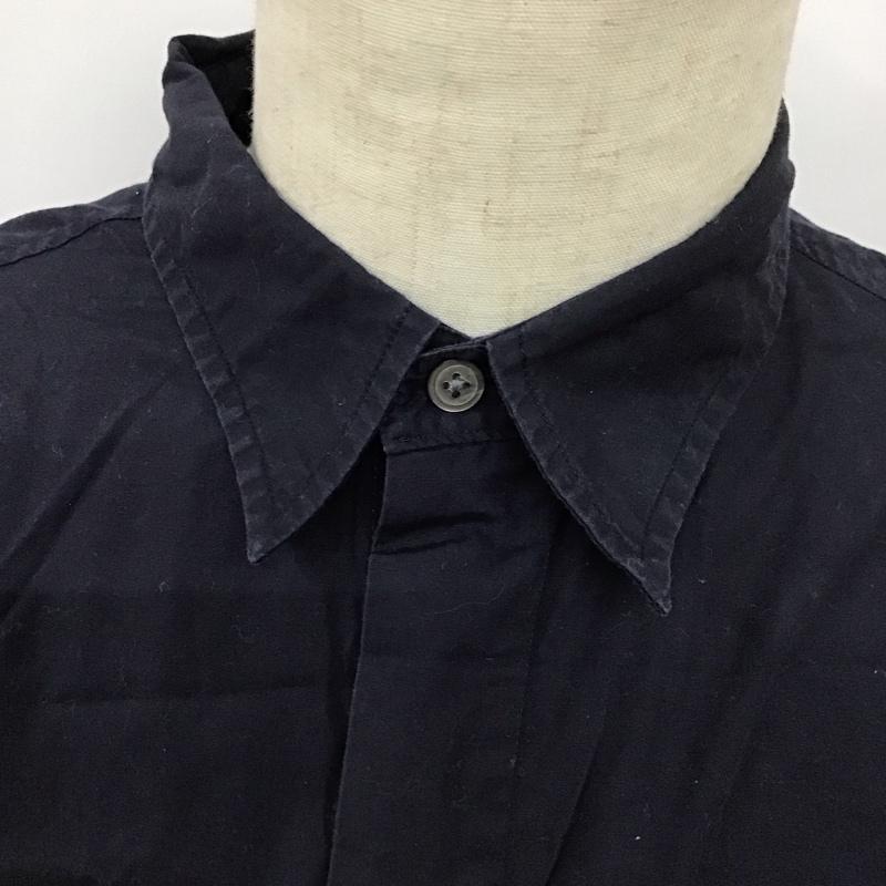 ディーケーエヌワイ DKNY シャツ、ブラウス 長袖 長袖シャツ カラーシャツ ポケットシャツ 長袖カットソー 90s L 無地 紺 / ネイビー /  メンズ USED 古着 中古 10124356